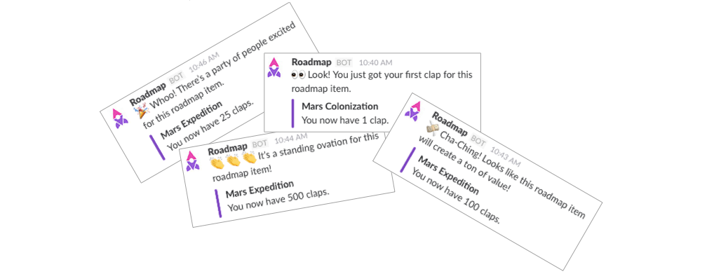 The Roadmap & Slack integration for product roadmaps