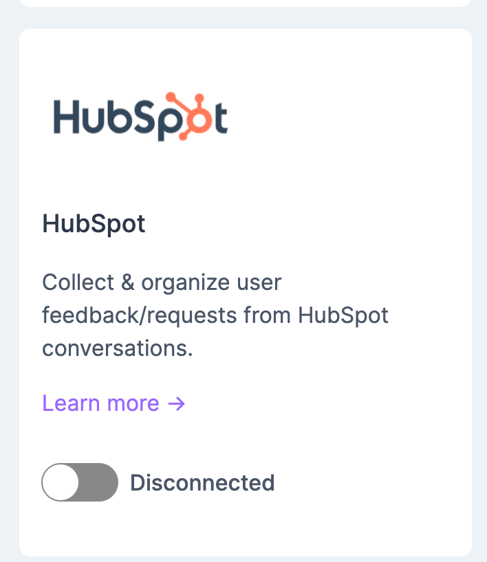 Connect to HubSpot