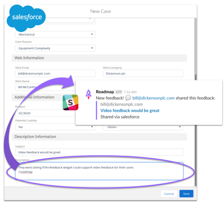 Capture feedback from Salesforce